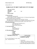 nghị luận về một ý kiến bàn vê va­n học