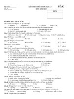 kiêm tra giua HK I sinh 7(Trắc nghiệm)