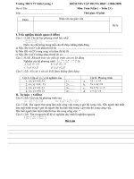 Kiểm tra Toán 9- lần 1- HKII-THCSTT Kiên Lương 1