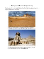 Những báu vật độc nhất vô nhị của Ai Cập