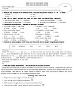 ĐỀ HỌC KÌ i ANH 8