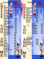 tham khảo menu của tôi