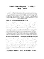 Personalizing Language Learning in Large Classes(motivation)