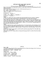 Đề thi TS chuyên môn Hóa (tham khảo)