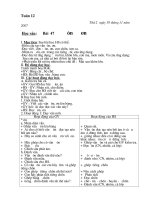 Giáo án lớp 1 tuần 12