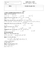 Đề + ĐA KT chương 1 đại 9