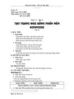 Tiết 17 - Tạo trang web bằng phần mềm Kompozer (t2)