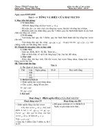 tIẾT 3-4 HÌNH 10 CB: TỔNG VÀ HIỆU CỦA 2 VECTƠ