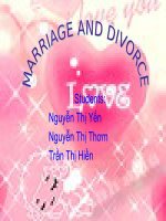 MARRIAGE AND DIVORCE