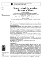 Stress episode in aviation 