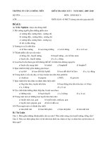 đề thi sinh học 8