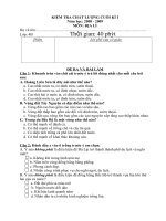 Đề kiểm tra địa lí 4 kì I