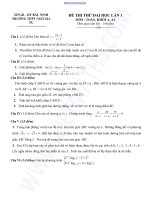 ĐỀ THI THỬ ĐAI HỌC LẦN 1 MÔN TOÁN, KHỐI A, A1 TRƯỜNG THPT NGÔ GIA TỰ