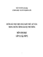 CHUẨN KT, KN MÔN SINH 12