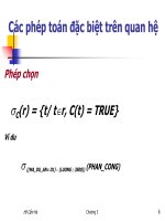 Các phép toán đặc biệt trên quan hệ