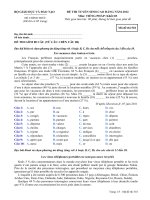 ĐỀ THI TUYỂN SINH CAO ĐẲNG NĂM 2012 Môn: TIẾNG PHÁP; Khối D3 mã đề  518 