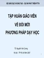 Tài liệu về tập huấn đổi mới PP dạy học sinh học 12