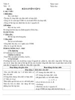 Giáo án hóa 8 ( 3 cột ) tuàn 8-9