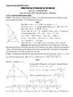 Bồi dưỡng HSGT9 Pương pháp đại số trong giải hình học