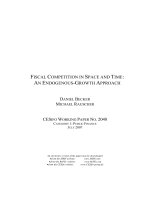 FISCAL COMPETITION IN SPACE AND TIME: AN ENDOGENOUS-GROWTH APPROACH