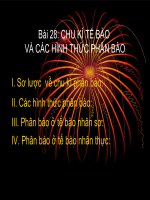 Bài 28: CHU KÌ TẾ BÀO VÀ CÁC HÌNH THỨC PHÂN BÀO