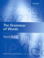 The grammar of words an introduction to linguistic morphology 