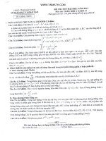 đề thi thử đại học khối a của sở giáo dục bắc ninh 2013