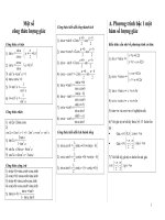 Lý thuyết - Bài tập Lượng giác(Hot)