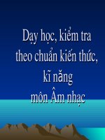 Chuẩn kiến thức môn âm nhạc