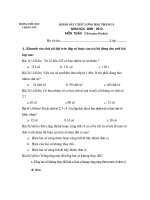 Đề kiểm tra chất lượng HSG tháng 9 năm 2009