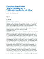 Bình giảng đoạn thơ sau: