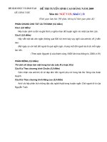 Đề&Đáp án môn VĂN khối C, D (CĐ 2009)