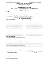 biên bản sinh hoạt lớp -