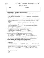 ĐỀ THI LẠI LỚP 8  MÔN TIẾNG ANH