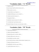 250 Vocabulary Word Quiz A-Z