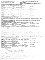 Đề thi Tin học 11 kì 1 năm học 2008-2009