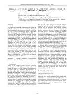 BIOLOGICAL NITROGEN REMOVAL FOR LONG-TERM LANDFILL LEACHATE BY USING MLE PROCES
