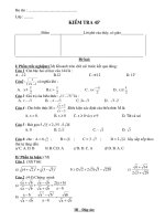 kiểm tra đại số 9 tiết 17 chương I
