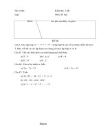 Kiểm tra một tiết số học bài số I