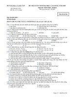 ĐỀ THI TUYỂN SINH ĐẠI HỌC, CAO ĐẲNG NĂM 2007 Môn thi: SINH HỌC, Khối B mã đề 546 