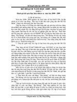 Kế hoạch năm học 2009 -2010