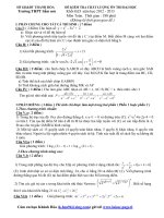 ĐỀ KIỂM TRA CHẤT LƯỢNG ÔN THI ĐẠI HỌC Trường THPT Sầm sơn môn toán Khối B,D năm học 2012 - 2013 