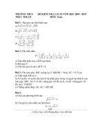 Đề thi thử vào THPT Năm Học 2009 - 2010.doc