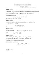 Đề thi HSG lớp 12 có đáp án đề 33