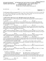 KỲ THI KIỂM TRA CHẤT LƯỢNG CÁC MÔN THI ĐẠI HỌC TRƯỜNG THPT TRẦN PHÚ NĂM HỌC 2010-2011 - LẦN I, ĐỀ THI MÔN HÓA HỌC - KHỐI A, B
