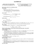 ĐỀ THI THỬ TUYỂN SINH ĐẠI HỌC NĂM 2011 MÔN TOÁN KHỐI A