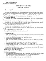 BIỂU QUYẾT CHỈ TIÊU NHIỆM KÌ 2010-2011