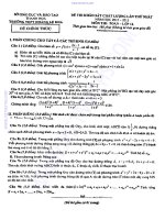 ĐỀ THI KHẢO SÁT CHẤT LƯỢNG LẦN THỨ NHẤT NĂM HỌC 2012-2013 MÔN TOÁN LỚP 12 TRƯỜNG THPT HOÀNG LỆ KHA