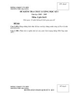 De thi Su 8 KI 2008_2009