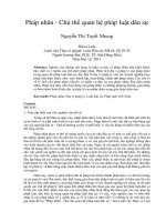 Pháp nhân - Chủ thể quan hệ pháp luật dân sự